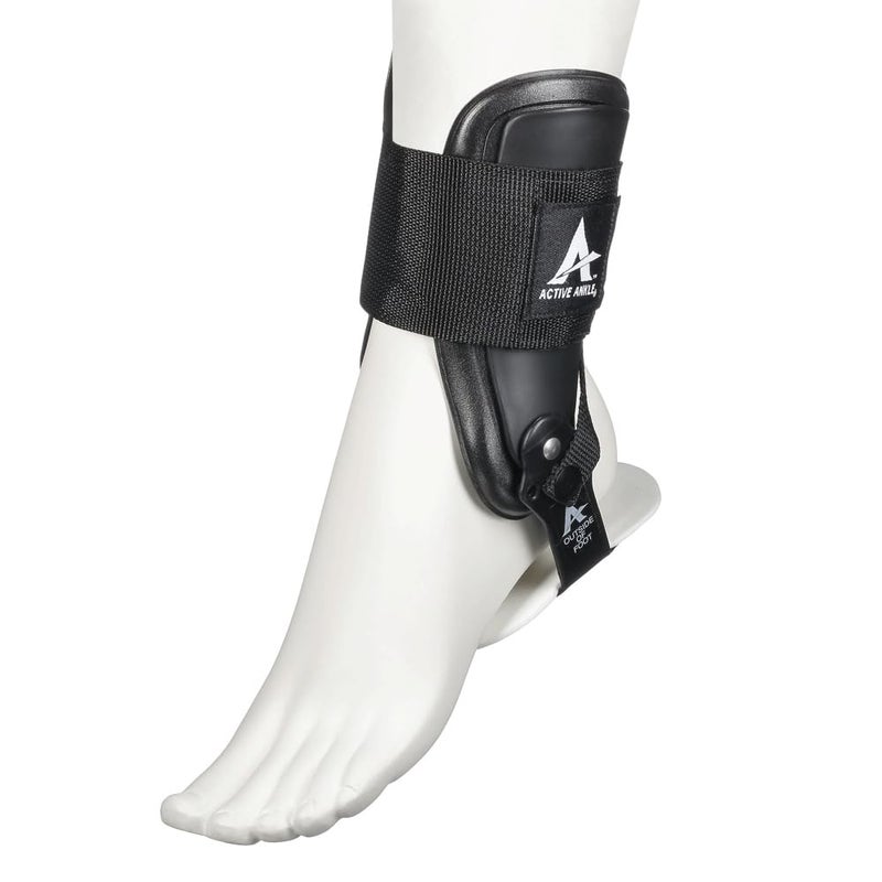 Cramer Active Ankle T2 Ankle Brace Small Black Rigid Support for Men 57 Women 68 Shoe Size Adjustable Brace for Sprains Volleyball Cheer Lightweight EVA PaddingFits Left or Right Foot